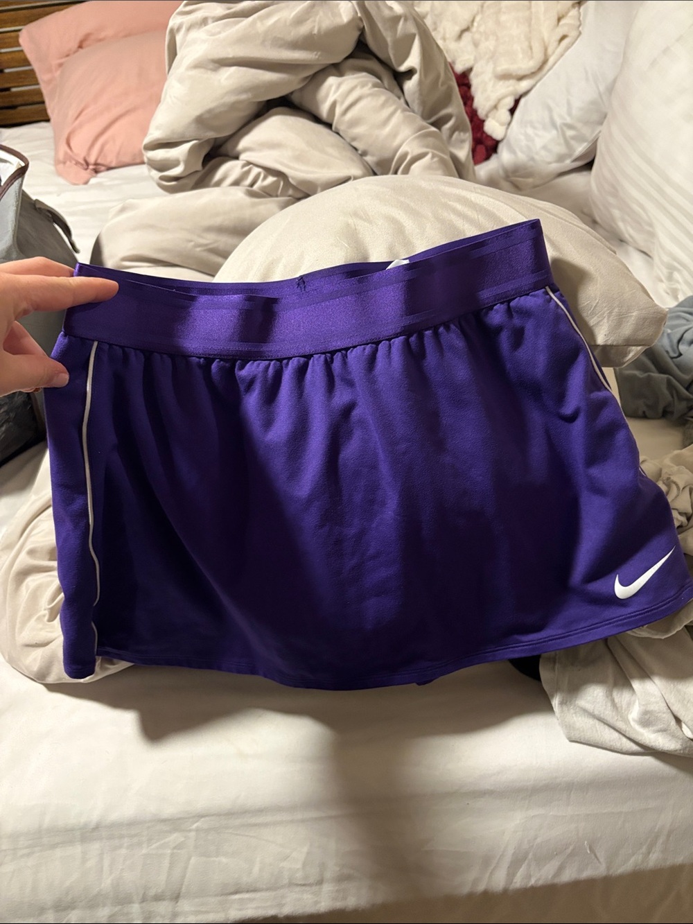 Nike Purple Tennis Skirt with White Swoosh
